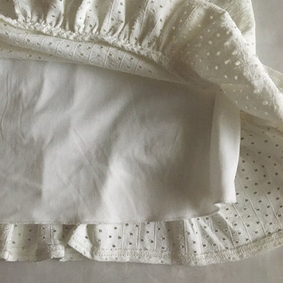 Speechless Women's White Eyelet Puff Sleeve Dress Size Medium - Picture 8 of 14